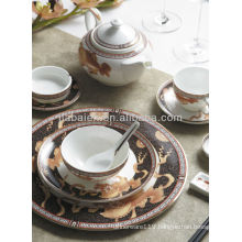 A026 2014new design elegance fine porcelain dinner set for hotel